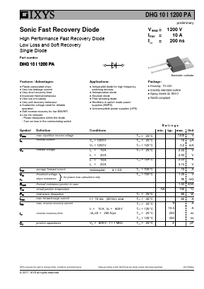 DHG10I1200PA Datasheet PDF IXYS CORPORATION
