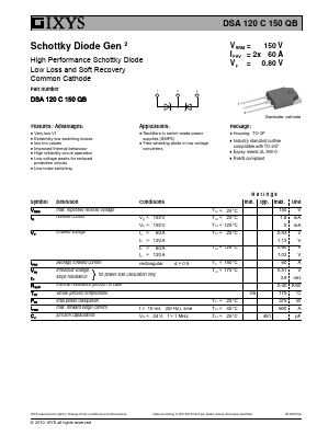 DSA120C150QB Datasheet PDF IXYS CORPORATION