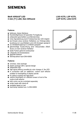 LSGK370-N Datasheet PDF Infineon Technologies