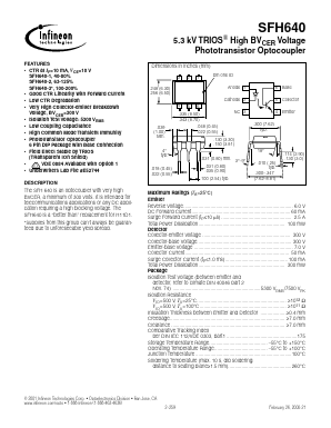 SFH640 Datasheet PDF Infineon Technologies