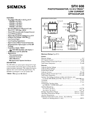 SFH608 Datasheet PDF Infineon Technologies