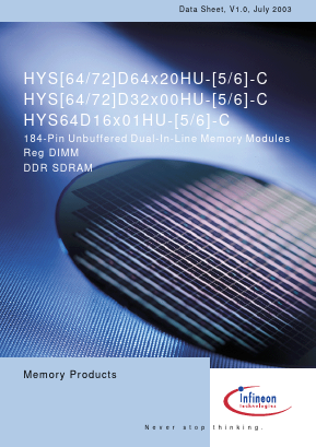 HYS64D16301HU-5-C Datasheet PDF Infineon Technologies