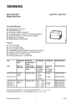 LOGT671-LO Datasheet PDF Infineon Technologies