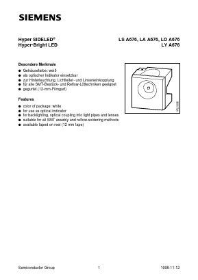 LOA676 Datasheet PDF Infineon Technologies