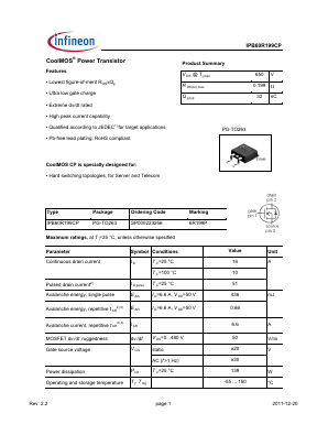 6R199P Datasheet PDF Infineon Technologies