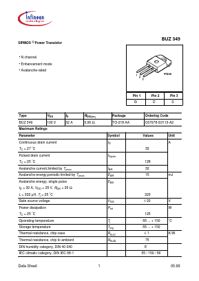 C67078-S3113-A2 Datasheet PDF Infineon Technologies
