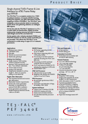 PEF3460E Datasheet PDF Infineon Technologies