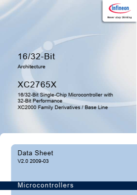SAK-XC2765X-104FXXL Datasheet PDF Infineon Technologies