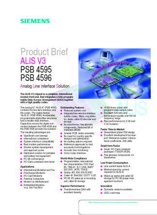 PSB4595 Datasheet PDF Infineon Technologies