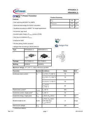 IPB042N03LG Datasheet PDF Infineon Technologies