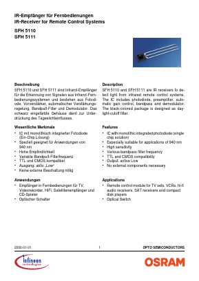 SFH5111-33 Datasheet PDF Infineon Technologies