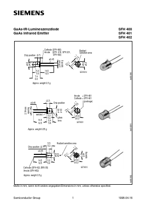 SFH402-3 Datasheet PDF Infineon Technologies