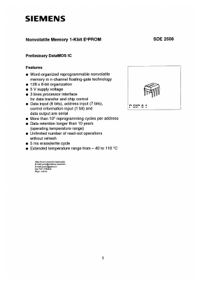 SDE2506 Datasheet PDF Infineon Technologies