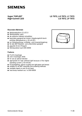 LGT672 Datasheet PDF Infineon Technologies
