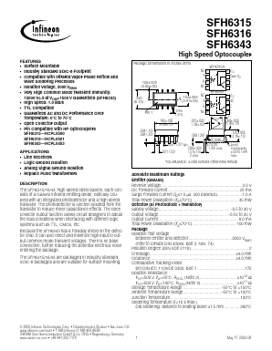 SFH6316 Datasheet PDF Infineon Technologies