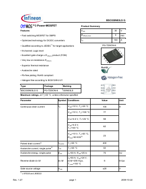 030N03LS Datasheet PDF Infineon Technologies
