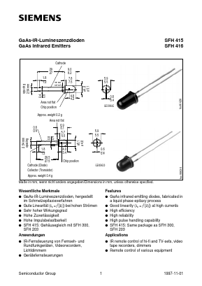 SFH416 Datasheet PDF Infineon Technologies