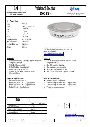 D931SH Datasheet PDF Infineon Technologies