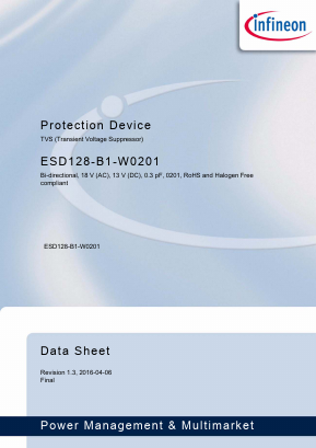 ESD128-B1-W0201 Datasheet PDF Infineon Technologies