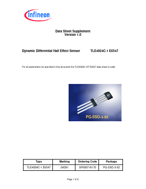 TLE4924C-1E6547 Datasheet PDF Infineon Technologies