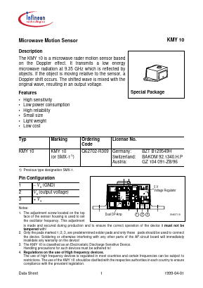 KMY10 Datasheet PDF Infineon Technologies