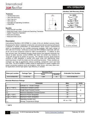 HFA15PB60PBF Datasheet PDF Infineon Technologies