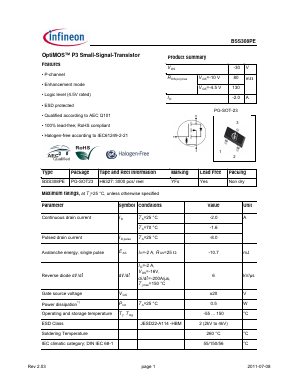BSS308PE Datasheet PDF Infineon Technologies