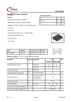 104N3S Datasheet PDF Infineon Technologies