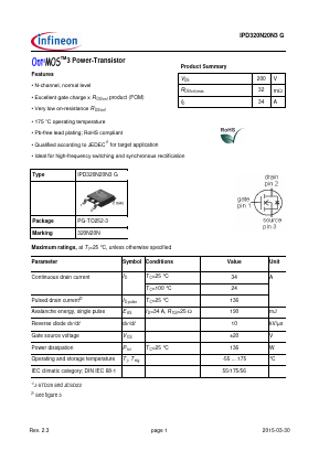 320N20N Datasheet PDF Infineon Technologies