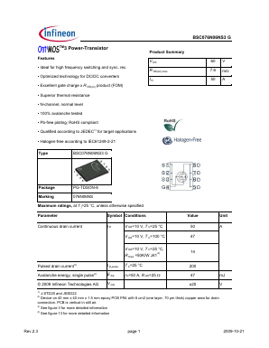 076N06NS Datasheet PDF Infineon Technologies