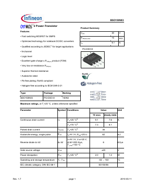 150N3 Datasheet PDF Infineon Technologies