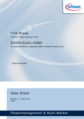 ESD5V3U4U-HDMI Datasheet PDF Infineon Technologies