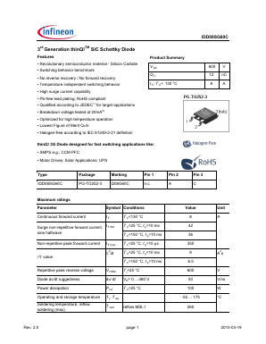IDD08SG60C Datasheet PDF Infineon Technologies
