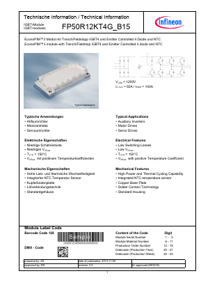 FP50R12KT4G_B15 Datasheet PDF Infineon Technologies