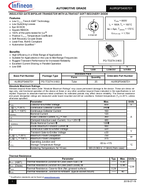 AUIRGPS4067D1 Datasheet PDF Infineon Technologies