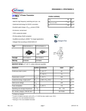 057N06N Datasheet PDF Infineon Technologies