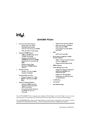 82443MX Datasheet PDF Intel