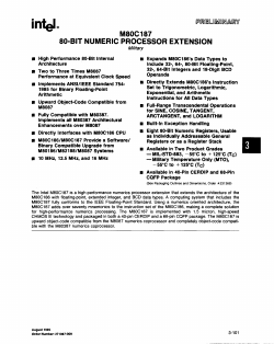 M80C187 Datasheet PDF Intel