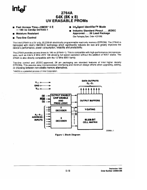 27C256 Datasheet PDF Intel