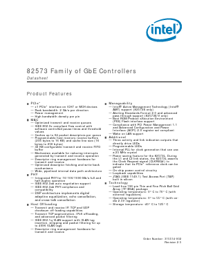 PC82573V Datasheet PDF Intel