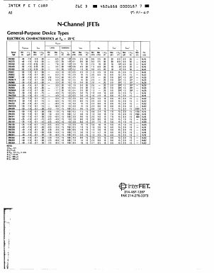 2N3968A Datasheet PDF InterFET 