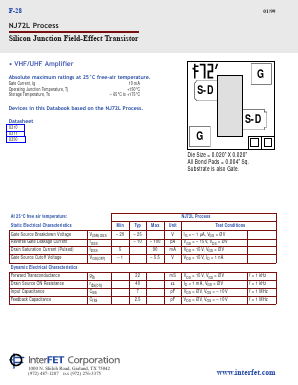 NJ72L Datasheet PDF InterFET 