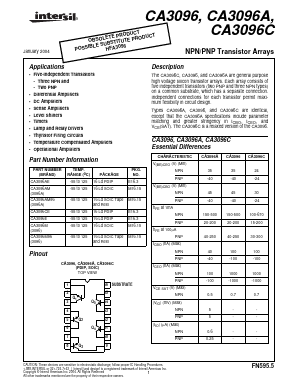 CA3096AE Datasheet PDF Intersil
