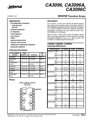 CA3096 Datasheet PDF Intersil