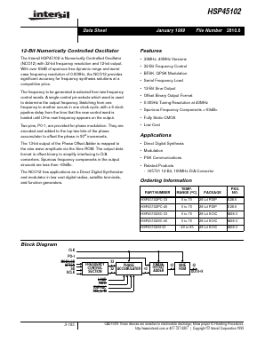HSP45102 Datasheet PDF Intersil