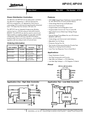 HIP1015 Datasheet PDF Intersil