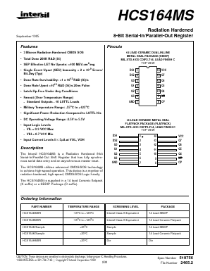 HCS164K Datasheet PDF Intersil