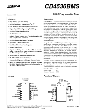 CD4536BMS Datasheet PDF Intersil