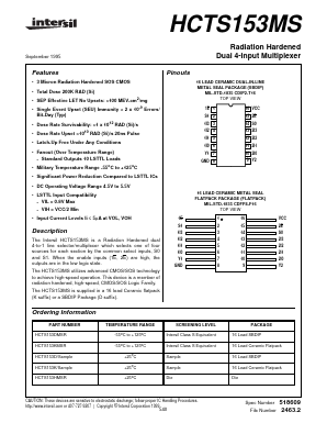 HCTS153D Datasheet PDF Intersil