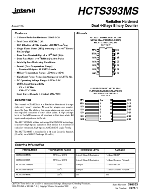 HCTS393D Datasheet PDF Intersil